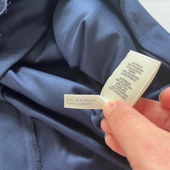 Eliza J Navy A-Line Lace Dress Sleeveless Size 4 P - Picture 4 of 9